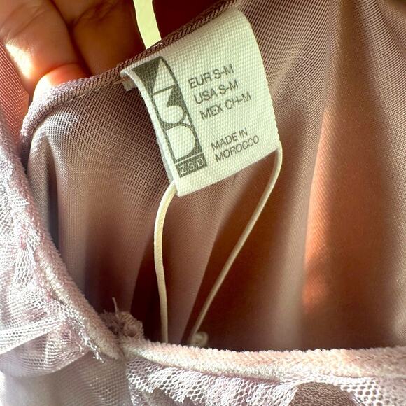 NWT Zara Romantic Pink Velvet Tulle Midi Dress, Size XXS-XS - Picture 4 of 10